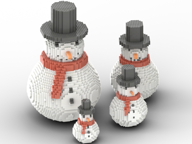 snowman qbricks family 01
